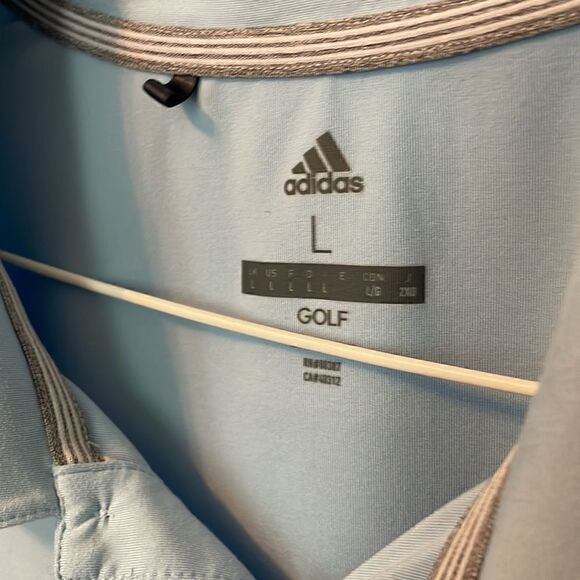 Adidas Light Blue Golf Polo Shirt - L - Picture 3 of 7